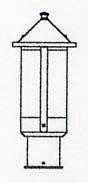 Arroyo Craftsman BP-6LGW-BK - 6" berkeley long body post mount