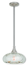 Livex Lighting 40603-91 - 1 Light Brushed Nickel Mini Pendant