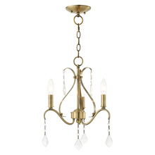 Livex Lighting 40843-01 - 3 Lt Antique Brass Chandelier