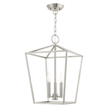 Livex Lighting 49433-91 - 3 Lt Brushed Nickel Convertible Lantern