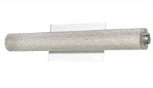 Abra Lighting 20094WV-BN-Radius - 20&#34; Hand Blown Diamond Glass Tube LED Vanity