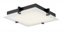 Abra Lighting 30013FM-BL-Matrix - Flat Square Glass Low profile Flushmount