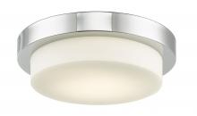 Abra Lighting 30014FM-CH-Step - 11" Stepped Opal Glass Flushmount with High Output Dimmable LED