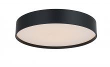 Abra Lighting 30027FM-MB-Snare - 14&#34; 3CCK Metal Cylinder and Frosted Glass Flushmount