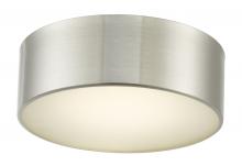 Abra Lighting 30030FM-BN-Bongo - 10&#34; Metal Cylinder and Frosted Glass Flushmount with High Output Dimmable LED