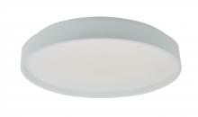 Abra Lighting 30051FM-WH-Tambourine - 10&#34; Low Profile Flushmount with Soft Uplight