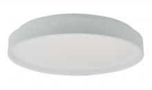 Abra Lighting 30052FM-WH-Tambourine - 13" Low Profile Flushmount with Soft Uplight