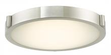 Abra Lighting 30065FM-BN-Halo - 11&#34; Low Profile Frosted Glass Flushmount with High Output Dimmable LED