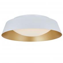 Abra Lighting 30072FM-MW.GOLD-Flare - 15&#34; 3CCK Flared Metal Frame with Opal Glass Diffuser