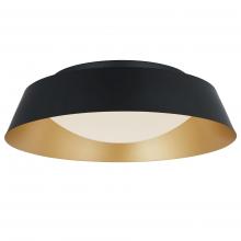 Abra Lighting 30073FM-MB.GLD-Flare - 18&#34; 3CCK Flared Metal Frame with Opal Glass Diffuser