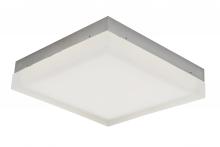 Abra Lighting 30080FM-BN-IceCube - 9" Square Moulded Glass Flushmount