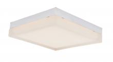 Abra Lighting 30080FM-CH-IceCube - 9&#34; Square Moulded Glass Flushmount