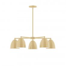 Montclair Light Works CHC417-17-L10 - 5-Light J-Series Chandelier, Ivory