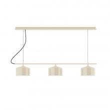 Montclair Light Works CHA431-19-L12 - 3-Light Linear Axis LED Chandelier, Terracotta