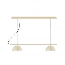 Montclair Light Works CHDX445-16-L12 - 3-Light Linear Axis LED Chandelier, Cream