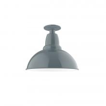 Montclair Light Works FMB106-40-W12-L12 - 12&#34; Cafe LED Flush Mount Light with wire grill in Slate Gray