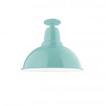 Montclair Light Works FMB107-48-L13 - 14&#34; Cafe LED Flush Mount Light in Sea Green