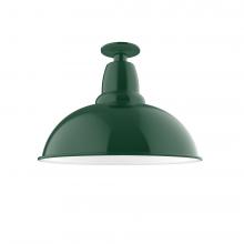 Montclair Light Works FMB108-42-L13 - 16&#34; Cafe LED Flush Mount Light in Forest Green