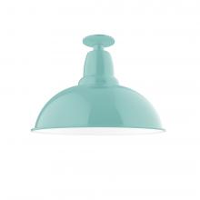 Montclair Light Works FMB108-48-L13 - 16&#34; Cafe LED Flush Mount Light in Sea Green