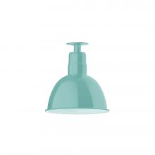 Montclair Light Works FMB116-48-L12 - 12&#34; Deep Bowl shade, LED Flush Mount ceiling light, Sea Green