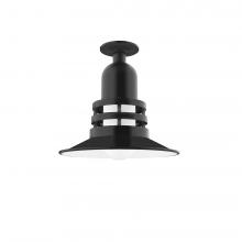 Montclair Light Works FMB148-41 - Atomic 12&#34; Flush Mount Light in Black