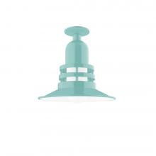 Montclair Light Works FMB148-48 - Atomic 12&#34; Flush Mount Light in Sea Green