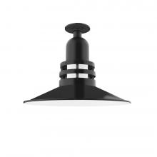 Montclair Light Works FMB149-41 - Atomic 16&#34; Flush Mount Light in Black