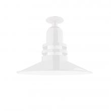 Montclair Light Works FMB149-44 - Atomic 16&#34; Flush Mount Light in White