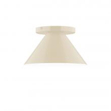 Montclair Light Works FMD421-16-L10 - 8" Axis Mini Cone LED Flush Mount, Cream