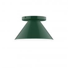 Montclair Light Works FMD421-42-L10 - 8" Axis Mini Cone LED Flush Mount, Forest Green