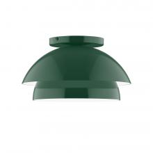 Montclair Light Works FMDX445-42-L10 - 10&#34; Nest LED Flush Mount, Forest Green