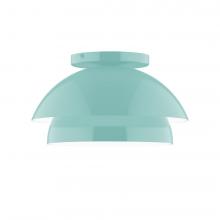 Montclair Light Works FMDX445-48-L10 - 10&#34; Nest LED Flush Mount, Sea Green