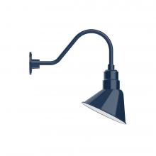 Montclair Light Works GNA102-50-B03-L12 - 10&#34; Angle shade LED Gooseneck Wall mount, decorative canopy cover, Navy