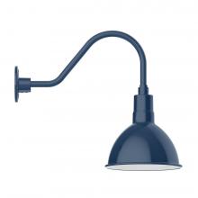 Montclair Light Works GNA115-50-W10-L12 - 10&#34; Deep Bowl shade, LED Gooseneck Wall mount with wire grill, Navy