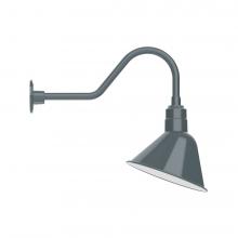 Montclair Light Works GNB103-40-L12 - 12&#34; Angle shade LED Gooseneck Wall mount, Slate Gray