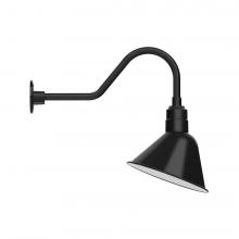 Montclair Light Works GNB103-41-L12 - 12&#34; Angle shade LED Gooseneck Wall mount, Black