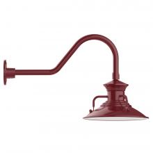 Montclair Light Works GNB142-55-L12 - 12&#34; Homestead shade, LED Gooseneck Wall Mount, Barn Red