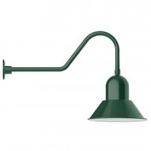 Montclair Light Works GNC124-42-L13 - 14&#34; Prima shade, LED Gooseneck Wall Mount, Forest Green