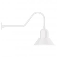 Montclair Light Works GNC124-44-L13 - 14&#34; Prima shade, LED Gooseneck Wall Mount, White