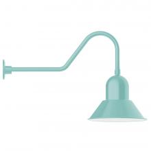 Montclair Light Works GNC124-48-L13 - 14&#34; Prima shade, LED Gooseneck Wall Mount, Sea Green