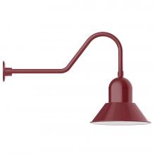 Montclair Light Works GNC124-55-L13 - 14&#34; Prima shade, LED Gooseneck Wall Mount, Barn Red