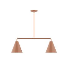 Montclair Light Works MSG420-19-L10 - 2-Light Axis Linear LED Pendant, Terracotta