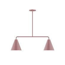 Montclair Light Works MSG420-20-L10 - 2-Light Axis Linear LED Pendant, Mauve