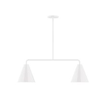 Montclair Light Works MSG420-44-L10 - 2-Light Axis Linear LED Pendant, White