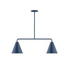 Montclair Light Works MSG420-50-L10 - 2-Light Axis Linear LED Pendant, Navy