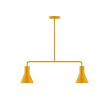 Montclair Light Works MSG436-21-L10 - 2-Light Axis Linear LED Pendant, Bright Yellow