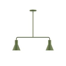 Montclair Light Works MSG436-22-L10 - 2-Light Axis Linear LED Pendant, Fern Green