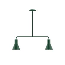 Montclair Light Works MSG436-42-L10 - 2-Light Axis Linear LED Pendant, Forest Green