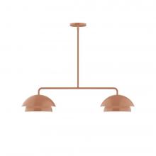 Montclair Light Works MSGX445-19-L10 - 2-Light Axis Linear LED Pendant, Terracotta