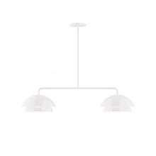 Montclair Light Works MSGX445-44-L12 - 2-Light Axis LED Linear Pendant, White